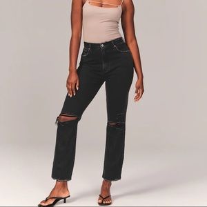 Abercrombie Curve Love High Rise Straight Jeans